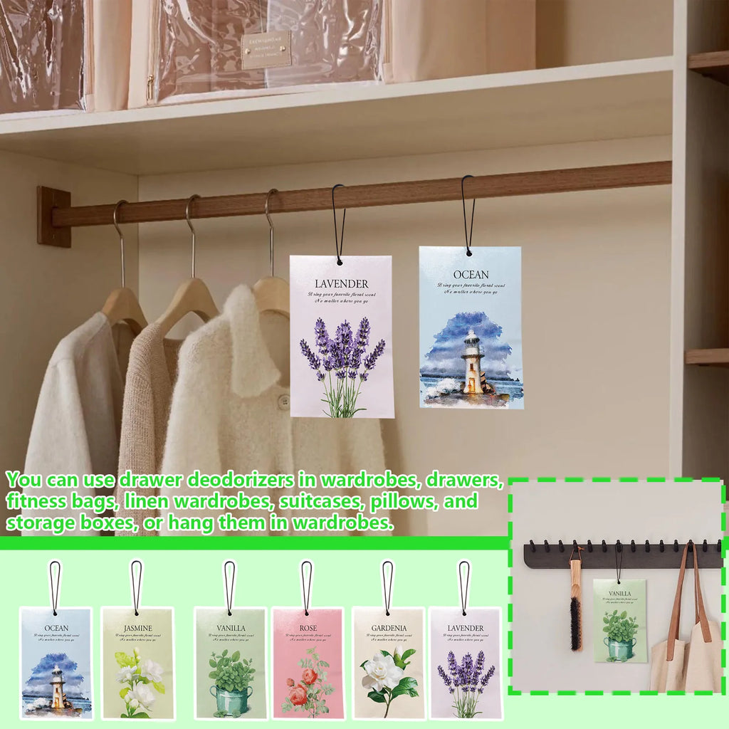 4pcs Perfume Scented Sachet Closet Fragrances Sachet Wardrobe Car Air Freshener Home Fragrance Sachet Hanging Jasmine Oasis Select