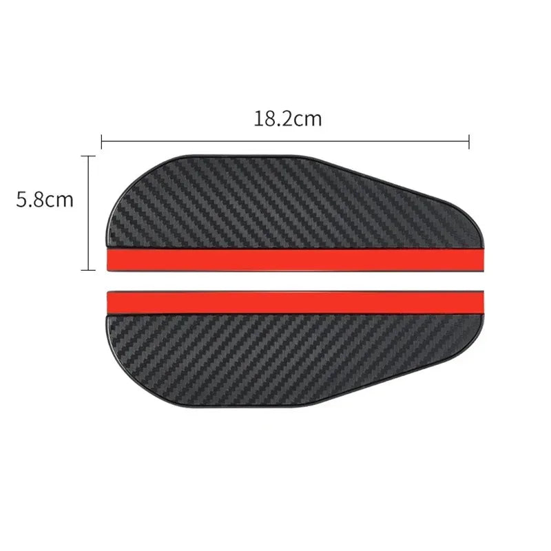 1-4pairs Car Rearview Mirror Rain Eyebrow Visor Carbon Fiber Car Rearview Side Snow Sun Visor Rain Cover Car Mirror Accessories Oasis Select