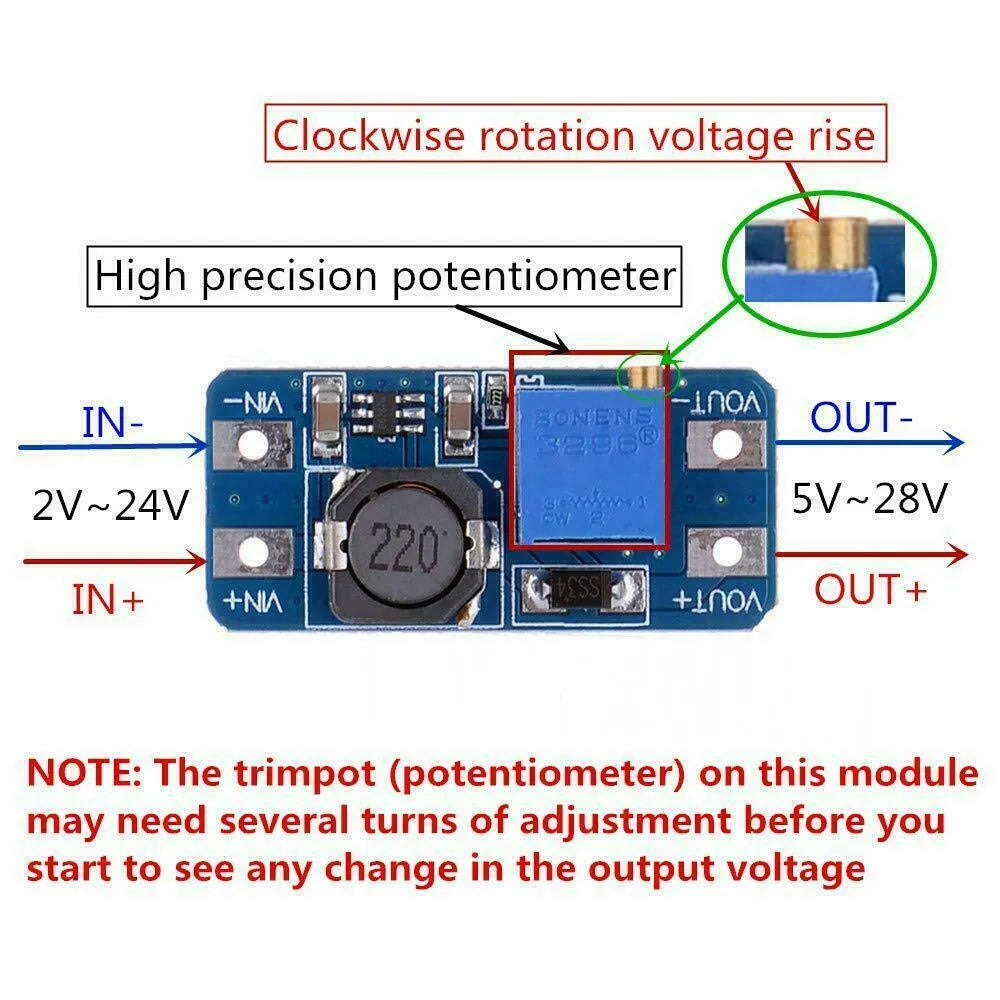 Energy Efficient 4pcs DC DC Step Up Converter Booster Power Supply Module Boost for Maximum Conversion Efficiency Oasis Select