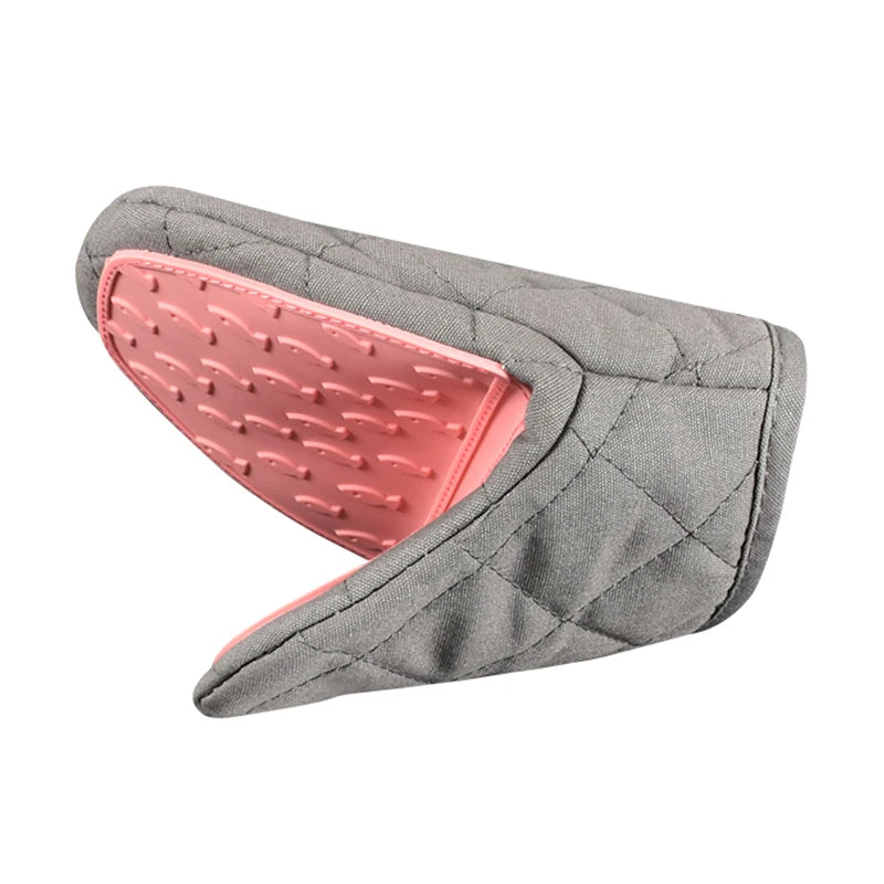 1pc Silicone Anti-scalding Oven Gloves Mitts Potholder Kitchen Silicone Gloves Tray Dish Bowl Holder Baking Oven Glove Hand Clip Oasis Select Pink