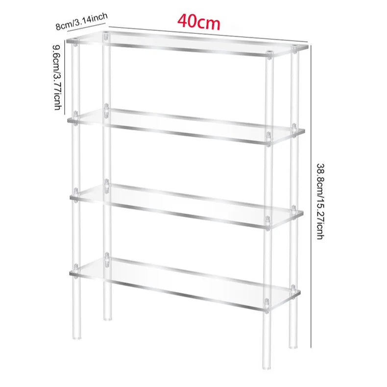 Acrylic Multi-Layer Cosmetics & Perfume Display Shelf Rack