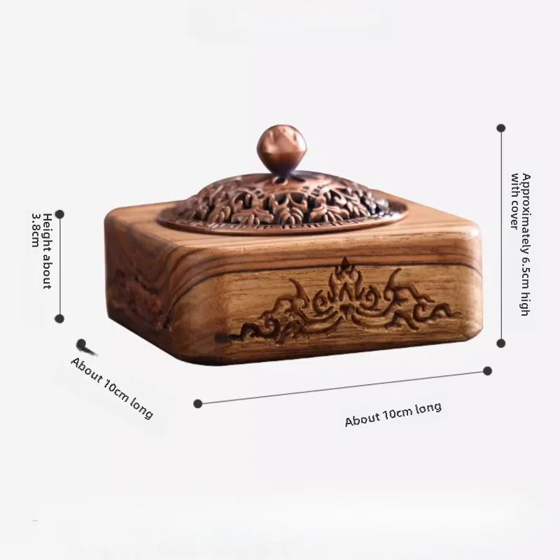 Chinese Solid Wood Incense Burner Household Indoor Incense Burner Zen Thread Incense Burner Oasis Select A