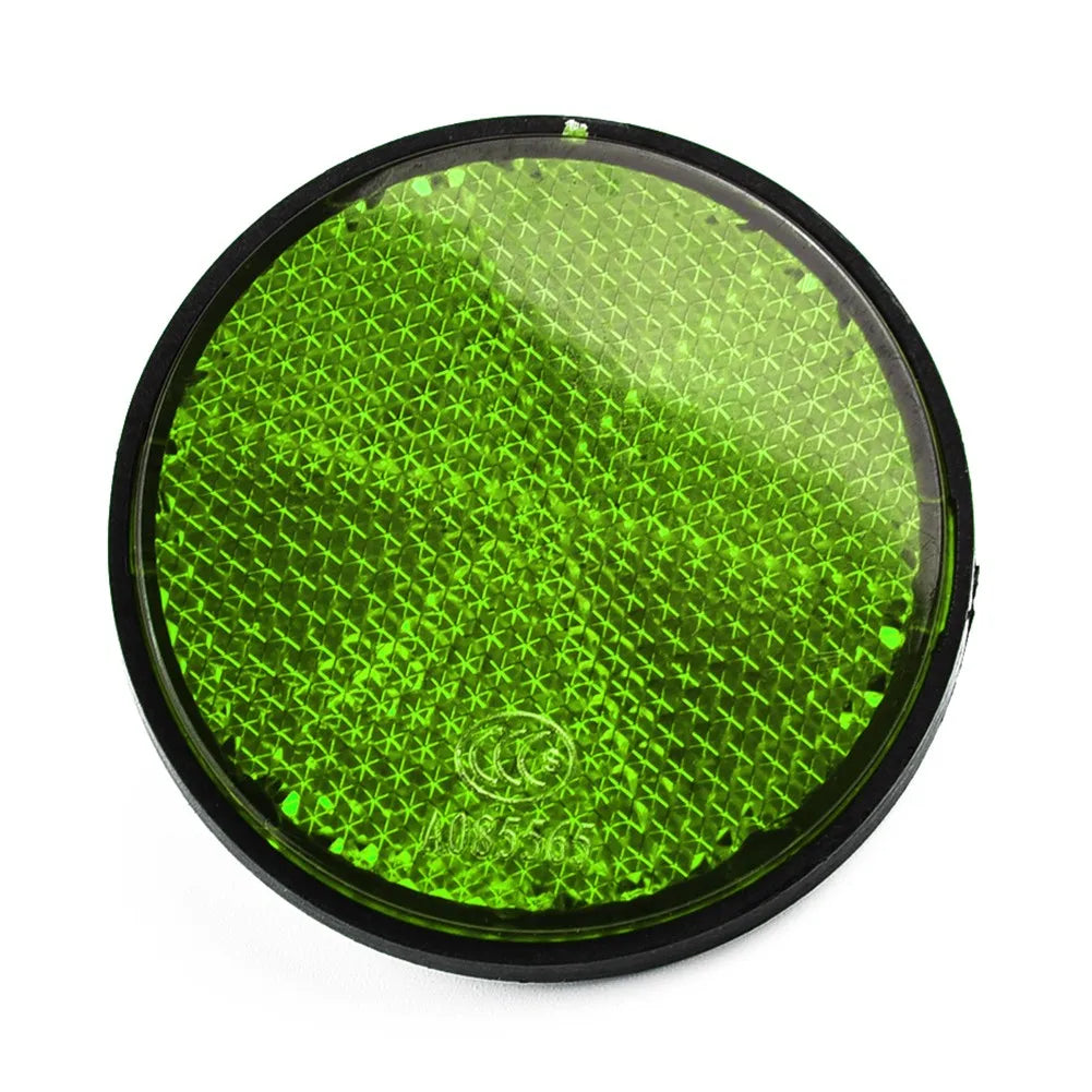 High Quality Plastic Materials Bicycle Bike Round Reflector Night Cycling Safety Reflective Bike Accessory Tool Oasis Select Green