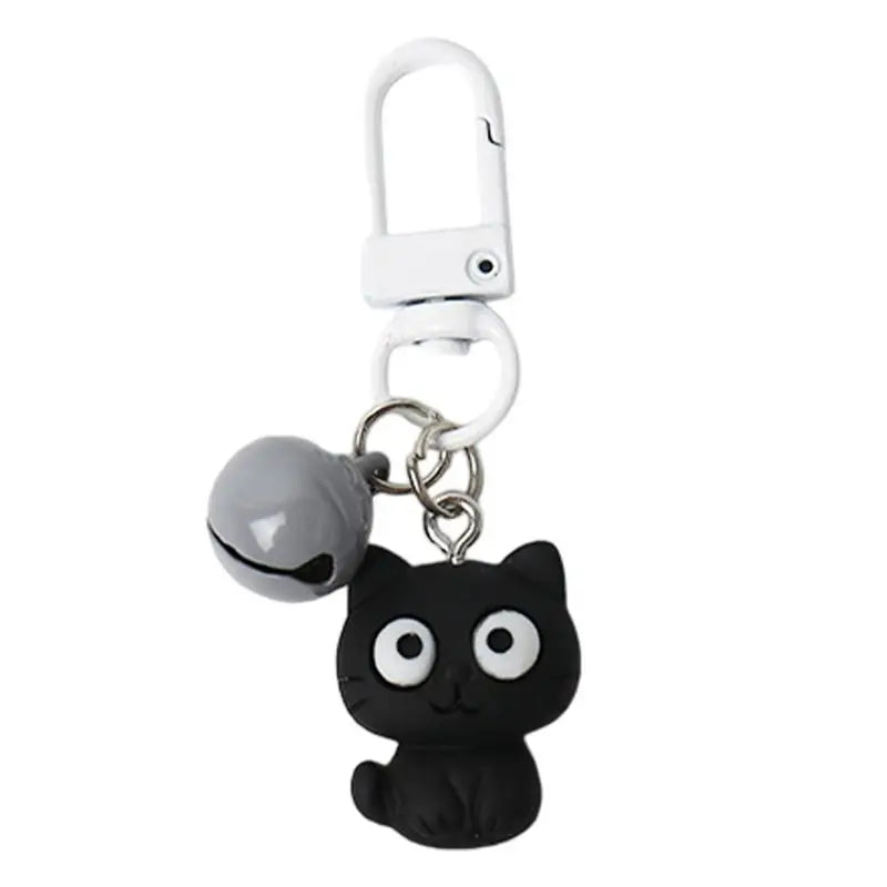 Cat Key Rings for Car Keys Black/White Cat Keychain Charm Keyring Pendant Eye-Catching Versatile Bag Pendants for School Bags Oasis Select