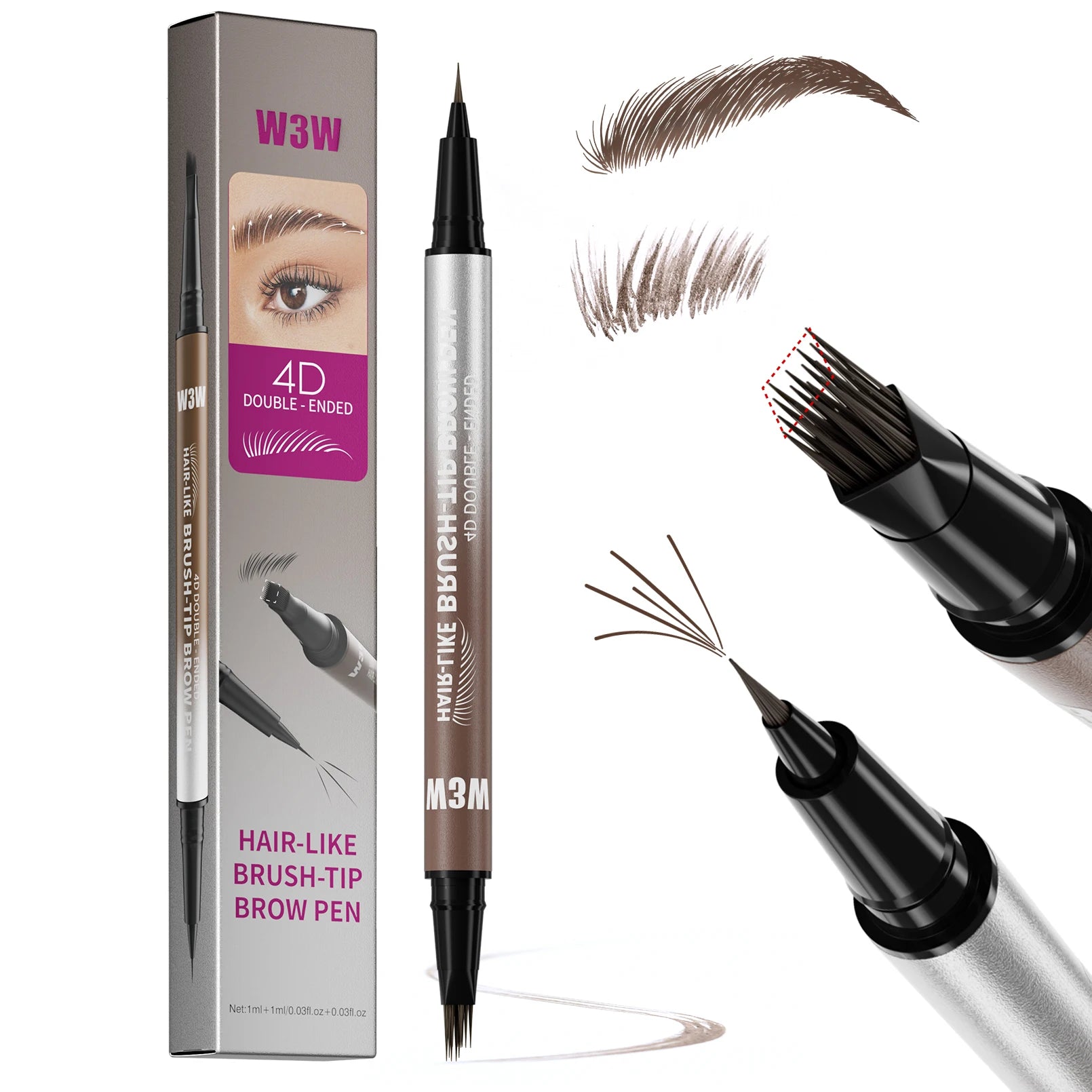 W3W 3D Waterproof Eyebrow Tint Pen – Anti-Smudge Brow Cream