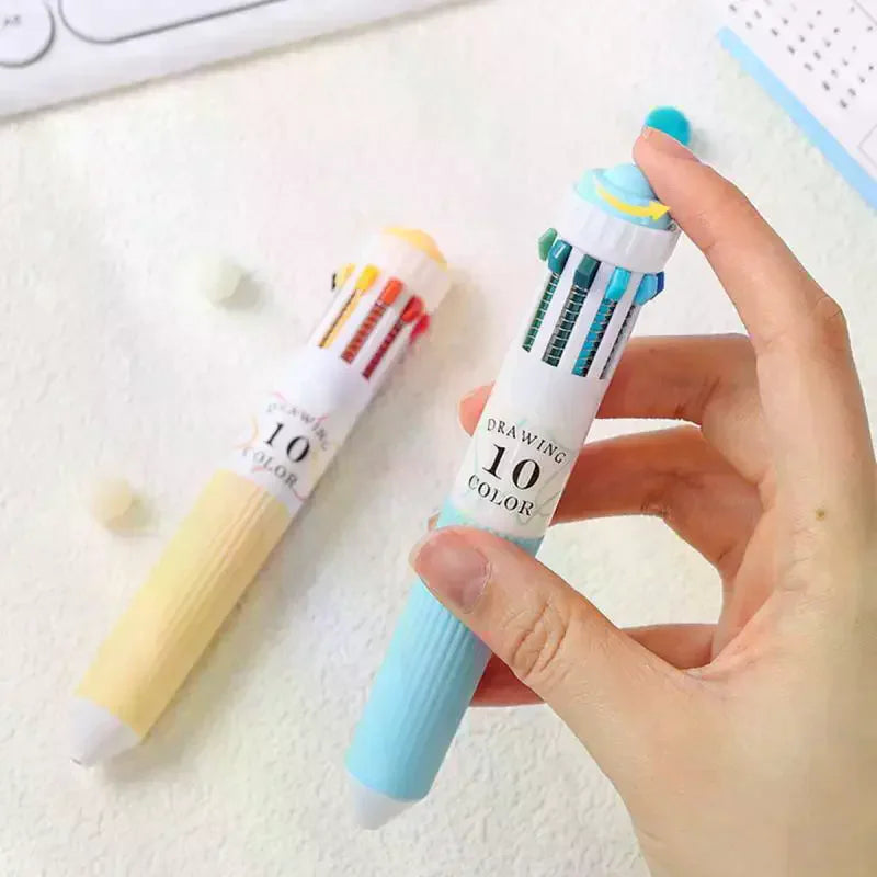 28 Color Ballpoint Pen 0.8mm Soft Grip Press Multicolor Writing Pen For Drawing School Supplies Stationery Oasis Select