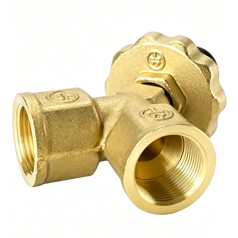 Brass Y Valve Connectors Garden Hose Hose Splitter with Solid Handle Brass Water Garden Hose Adapter 2 Way Oasis Select