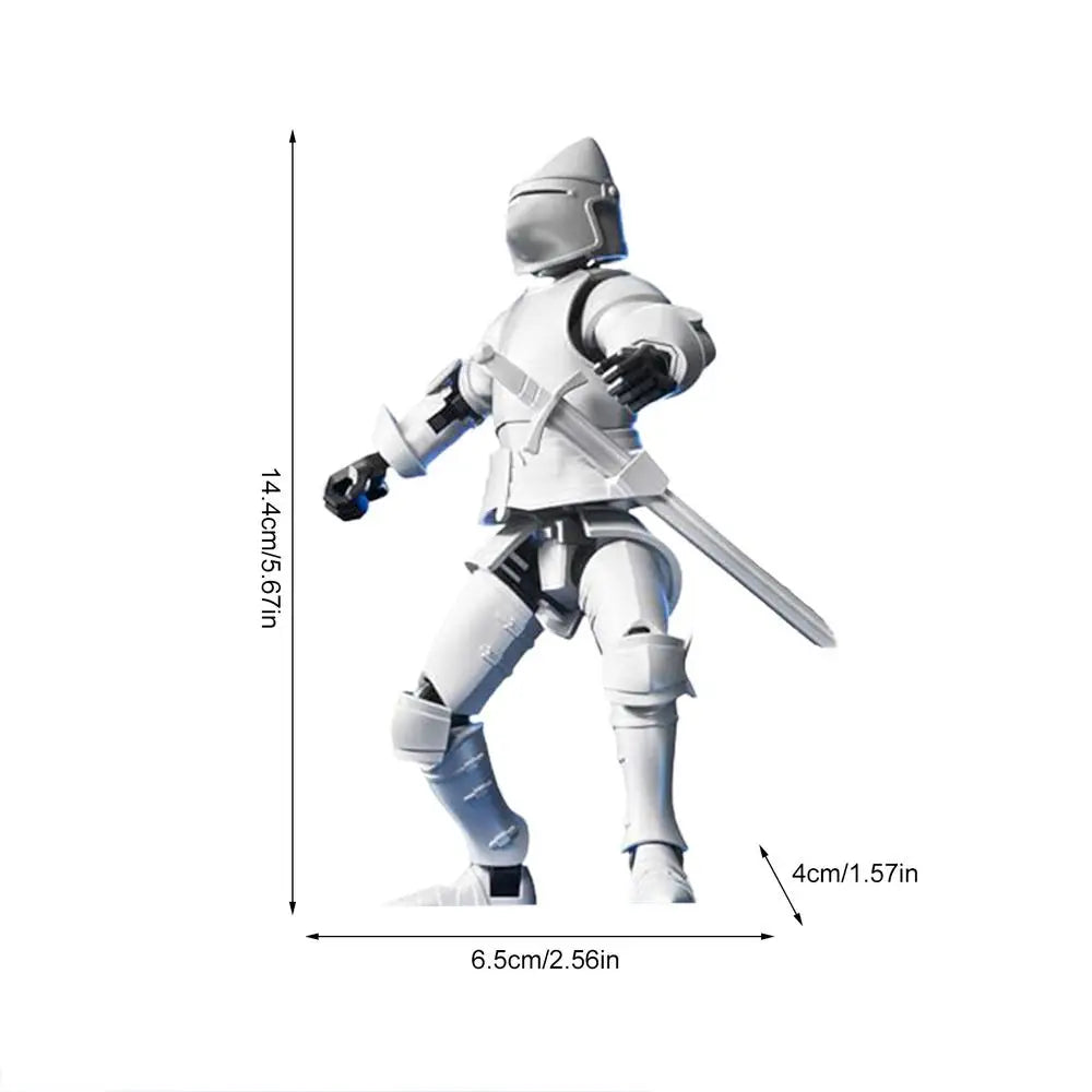 Medieval Action Figures Anime Figures Toys Movable Robot Multi-Jointed Dummys Fully Articulated Action Figures for Desk Display Oasis Select White