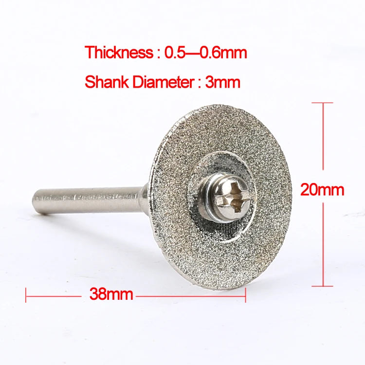 1 Set Diamond Cutting Disc 16mm/20mm/30mm//35mm/40mm Cut Off Wheel 3mm Mandrel Rotary Tool for Jewelry Glass Metal DIY Craft Oasis Select 20mm