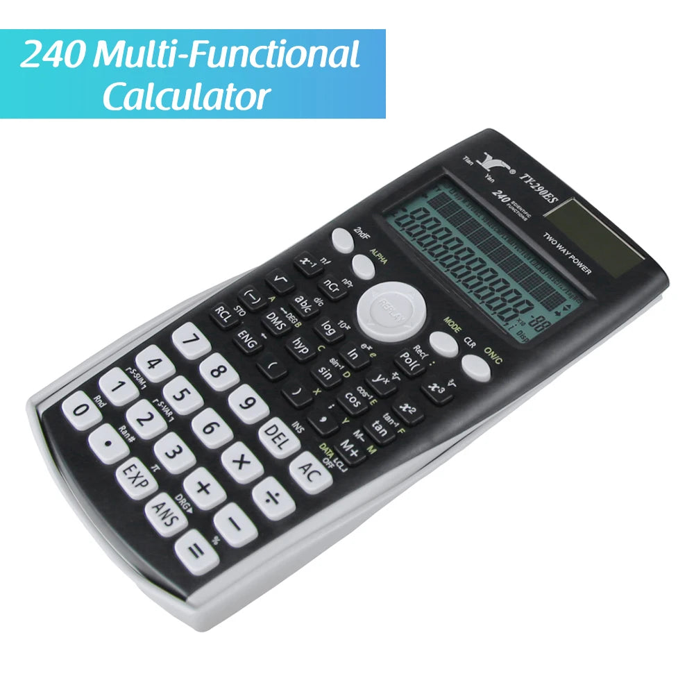 Scientific Calculators Math Calculator with 240 Multi-Functional Calculator 2 Lines LCD Display calculator for Teachers College Oasis Select