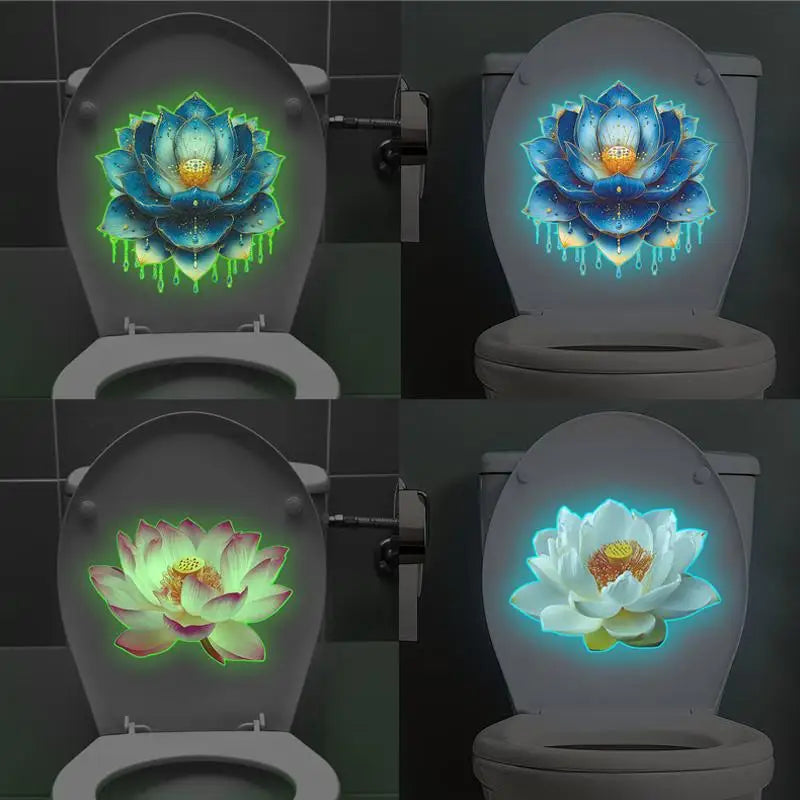 Glow-in-the-dark Toilet Stickers, Self-adhesive And Removable Stickers, Bathroom Decorative Stickers, Car Stickers. Oasis Select