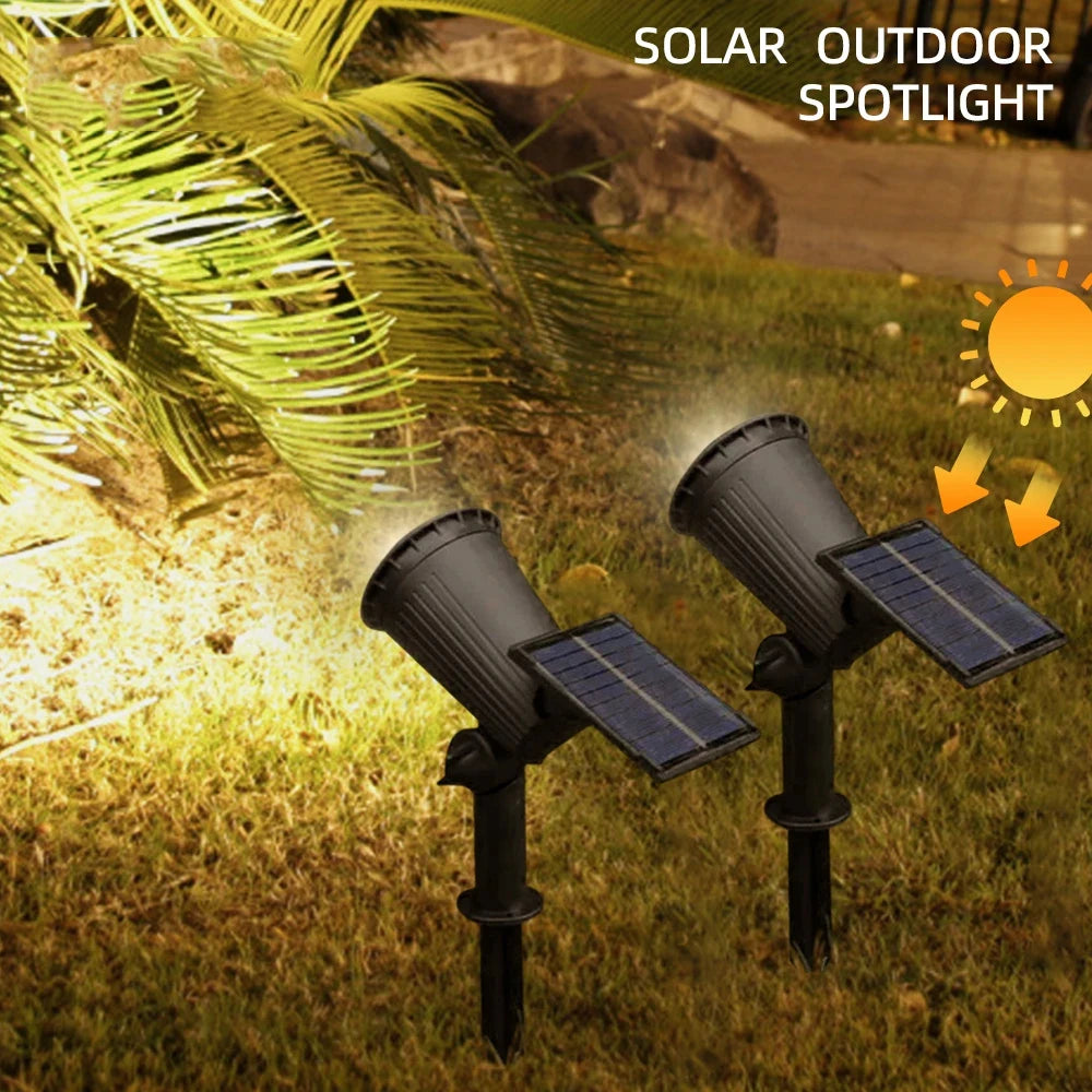 9 LED RGB Solar Spot Lights Outdoor IP65 | Garden & Yard