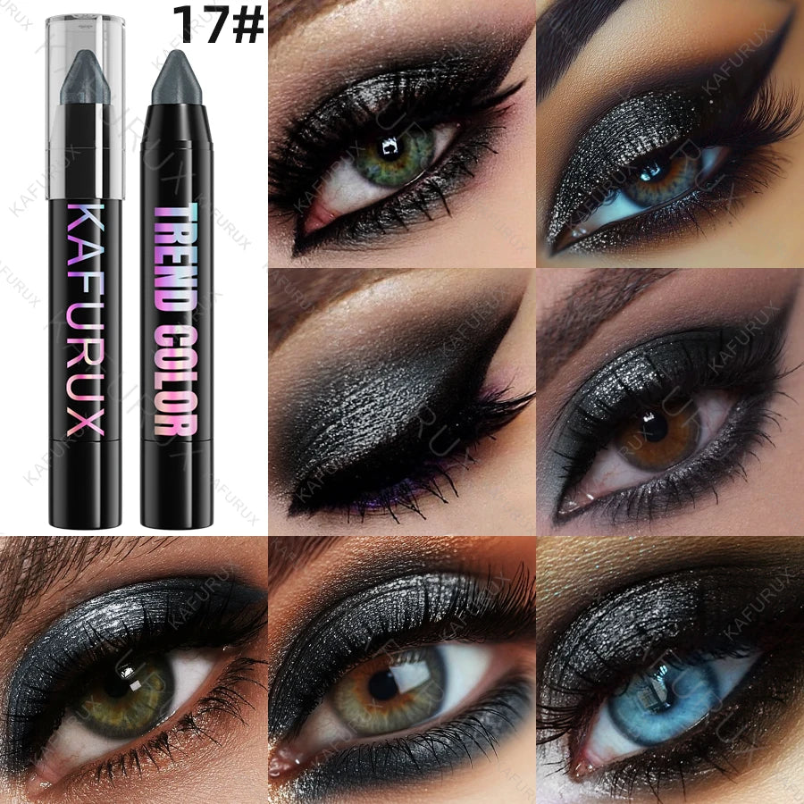 KAFURUX Metallic Glitter Eyeshadow Pencil – Waterproof Shimmer