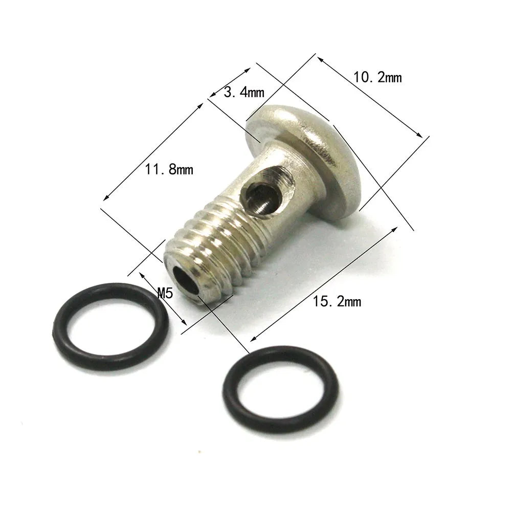 Bicycle Brake Banjo Bolt Bike For-SHIMANO XT M8020 XT M8100/SLX M7100 BRAKE HOSE Screw +Seals Set High Qualitymaterial Oasis Select