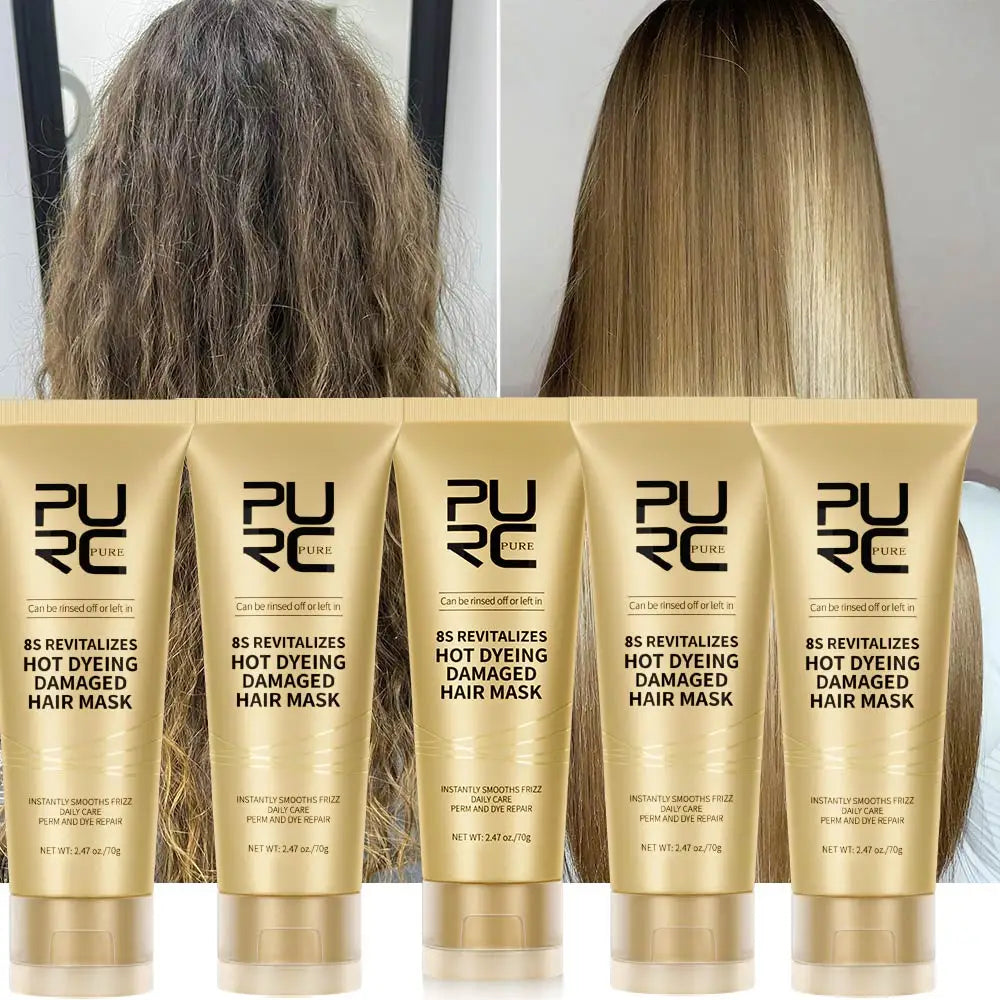 PURC Hair Mask Set 8 Seconds Instant Repair Damaged Frizzy Keratin Smoothing Hair Mask Shiny Hair Treatment Cream Hair Care Oasis Select