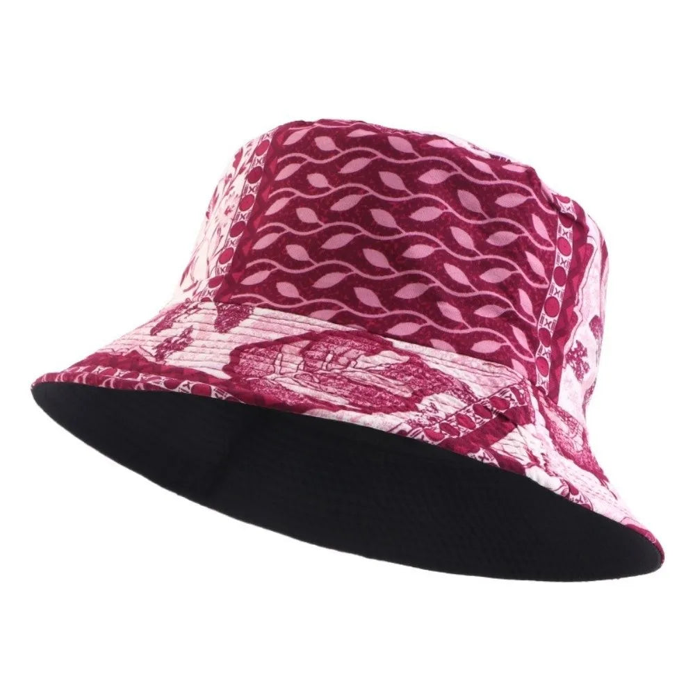 Unisex Design Reversible Brushed Printed Hat Bucket Style Printed Bucket Hat Beach Sun Protect Hat Outdoor Travel Oasis Select DoubleSide-5
