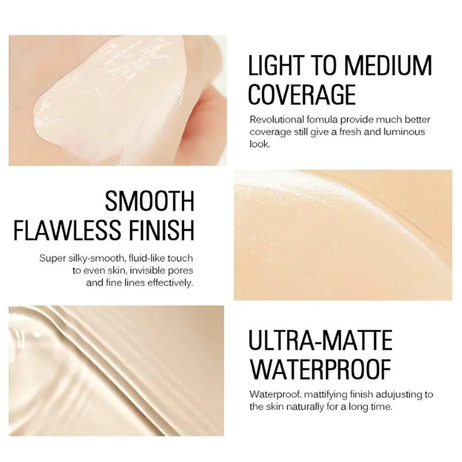KAFURUX Matte Foundation Cream – Oil-Control & Waterproof