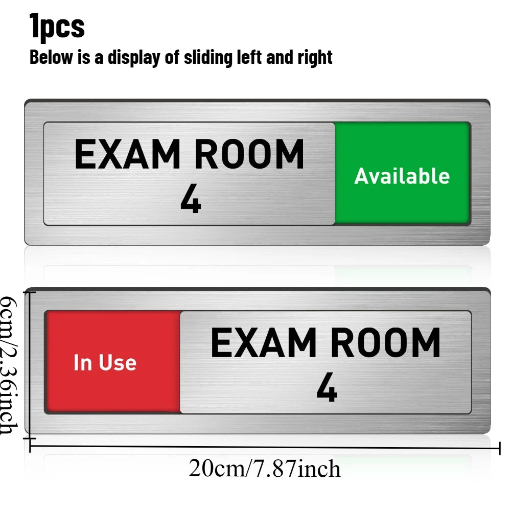 Office Room Sliding Status Sign Multi-function Adjustable Indicator Creative Decor Door Sticker for Meeting Room Decoration Oasis Select ZTP118 20x6cm