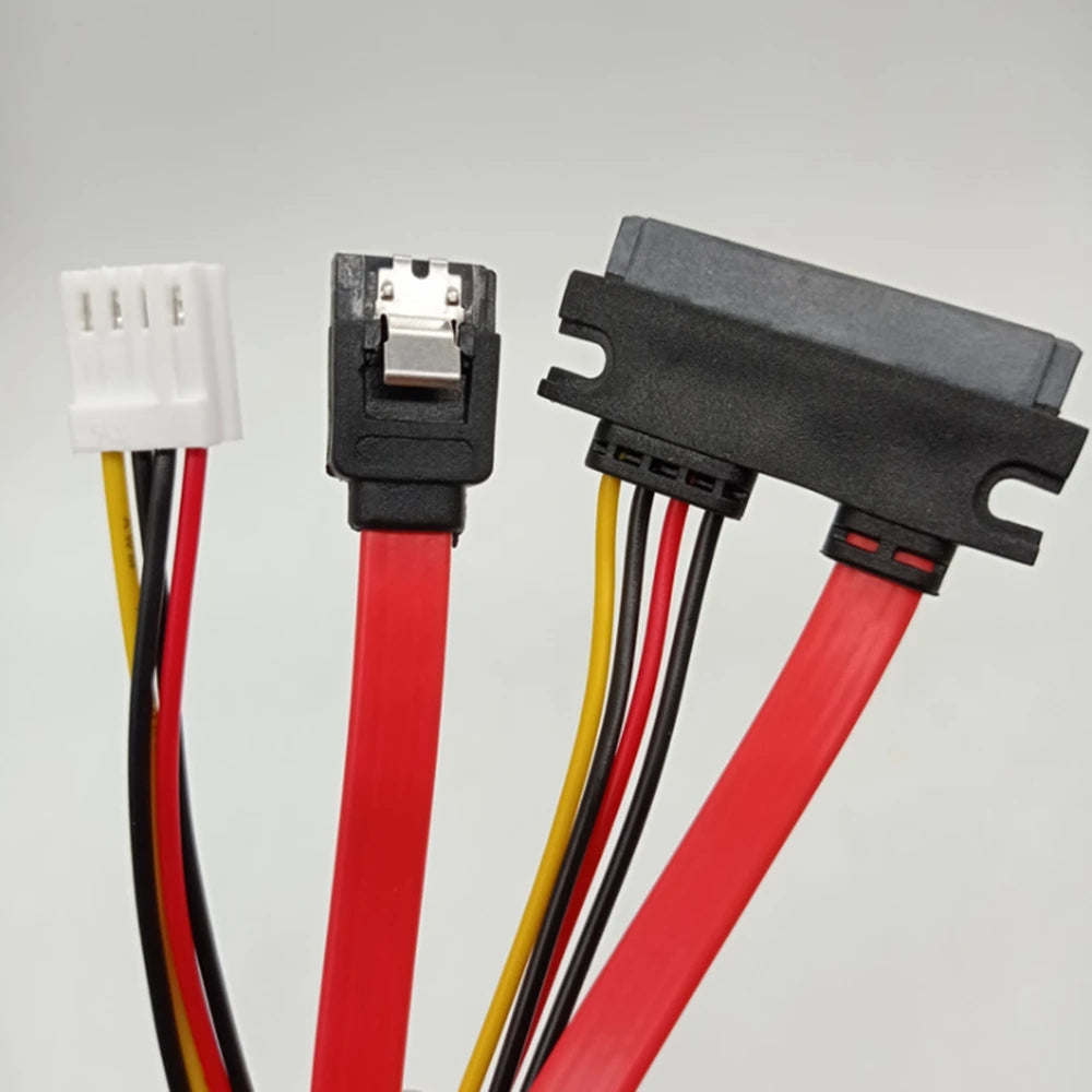 Hard Drive Data Power Supply Integrated Cable Small 4Pin Female & SATA 3.0 Male to SATA 22Pin(7+15Pin) Data Power Cable Oasis Select