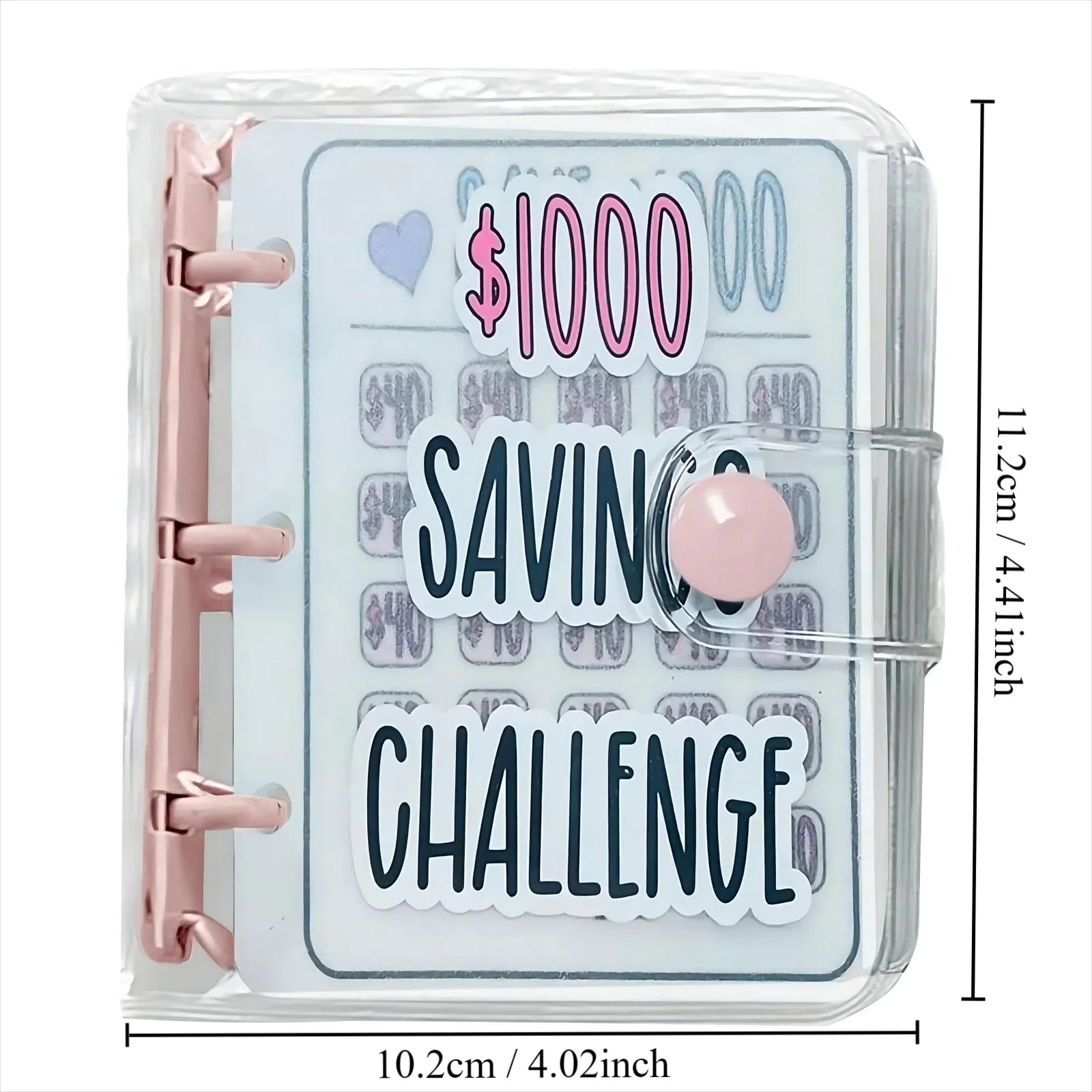 Creative Savings Challenge Binder with Envelope Durable Glossy PVC, Christmas Gift Money Saving Challenge Oasis Select
