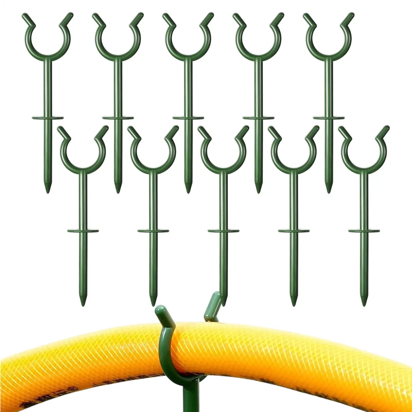 10Pcs Garden Hose Guide Nail Water Pipe Tubing Positioning Bracket Anti-skid Yard Lawn Irrigation Hose Spike Holder Bracket Oasis Select
