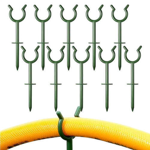10Pcs Garden Hose Guide Nail Water Pipe Tubing Positioning Bracket Anti-skid Yard Lawn Irrigation Hose Spike Holder Bracket Oasis Select