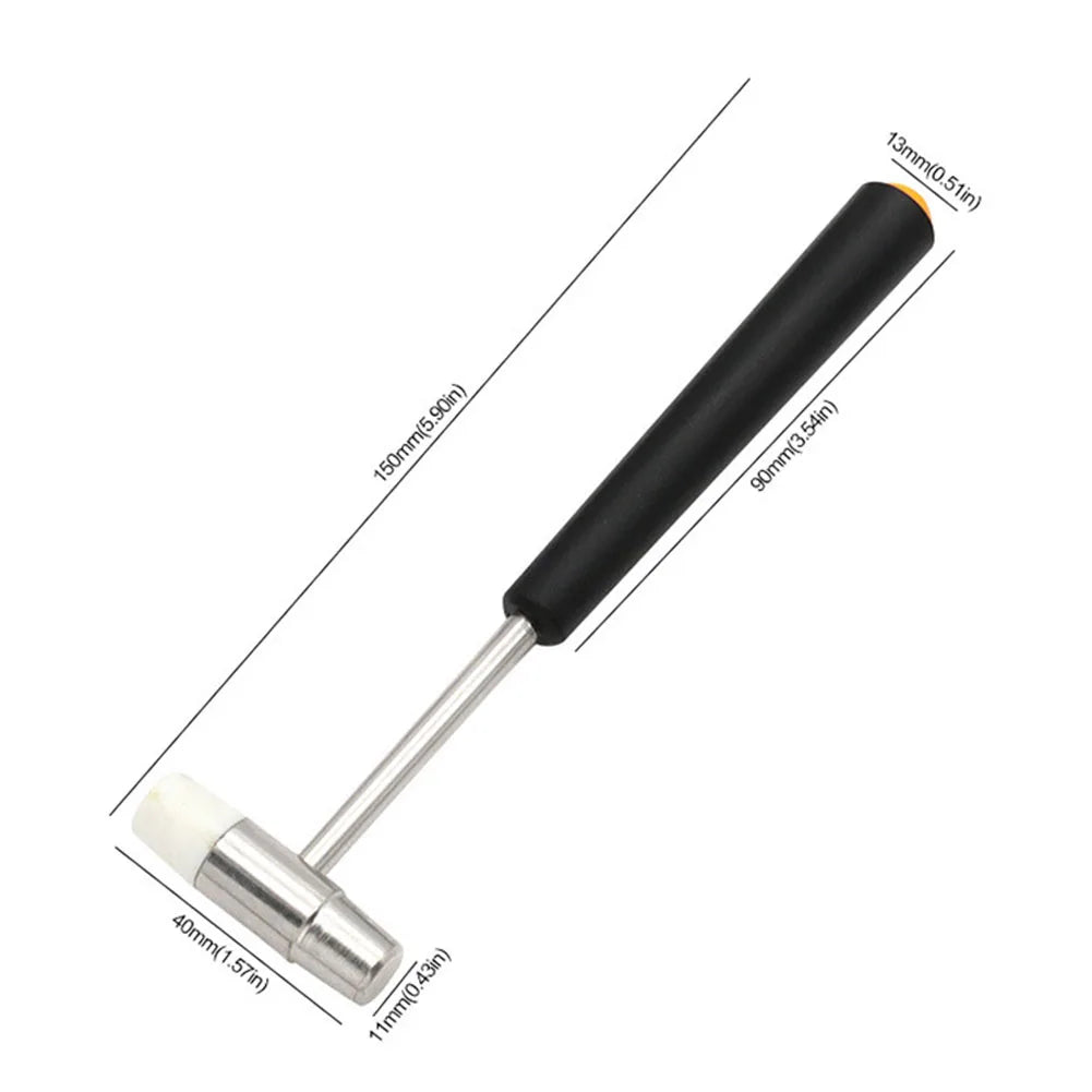 Double Face Soft Tap Rubber Hammer Hand Tool Non-Slip Handle For Leather Jewelry Craft Woodwork Watch Repairs Oasis Select A