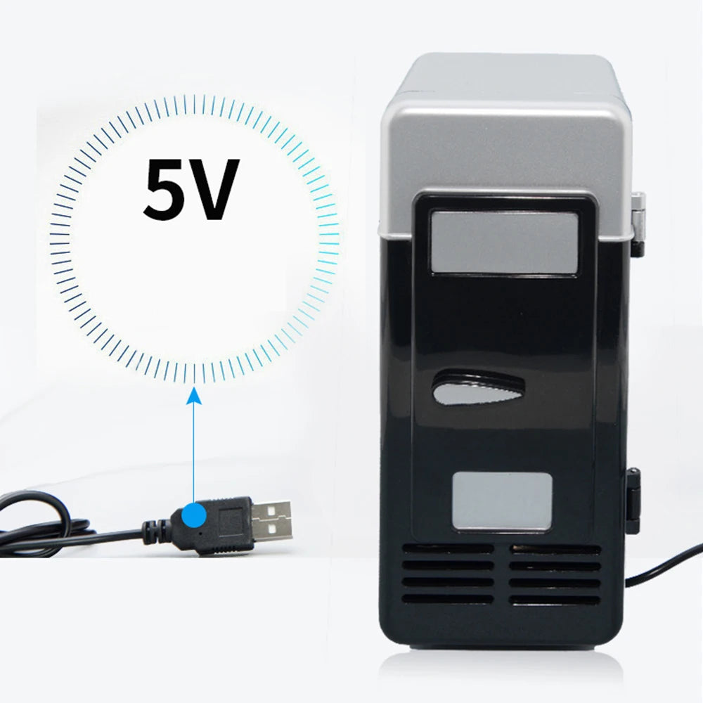 USB Mini Fridge – Portable Desk Cooler & Warmer for Drinks