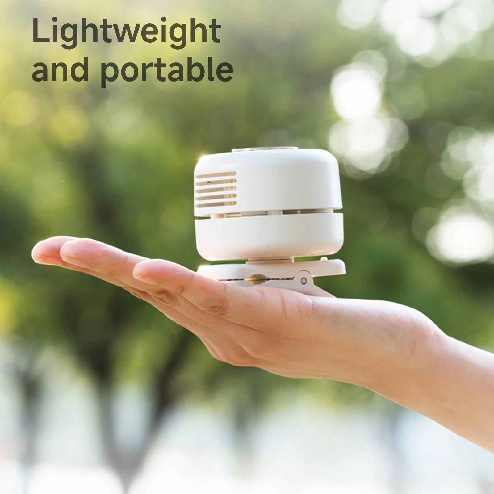 Silent Small Clip Fan 3 Speed Adjustable Cooling Fan 1800mAh Battery Type-C Rechargeable for Office Camping Travel Outdoor Oasis Select