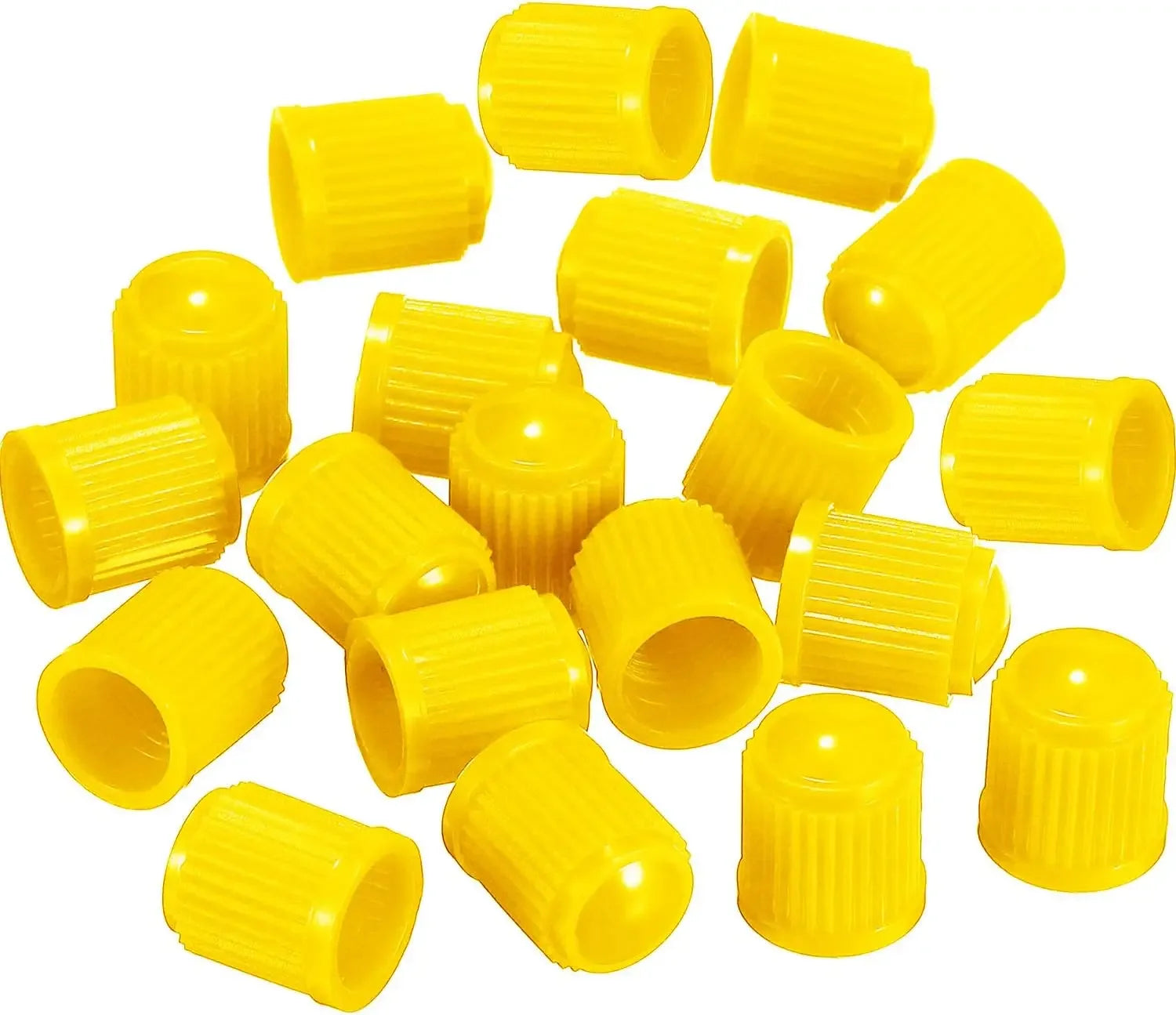 Tire Stem Valve Caps Tyre Valve Caps with O Seal Ring, Universal Stem Dust Covers for SUV, Cars, Bike, Motorcycles, Trucks Oasis Select Yellow-20Pcs