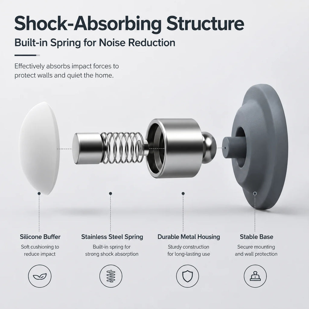 Silicone Anti-collision Door Stopper Strong Magnetic Silent No Punching Wall Floor Compatible Door Holder Oasis Select