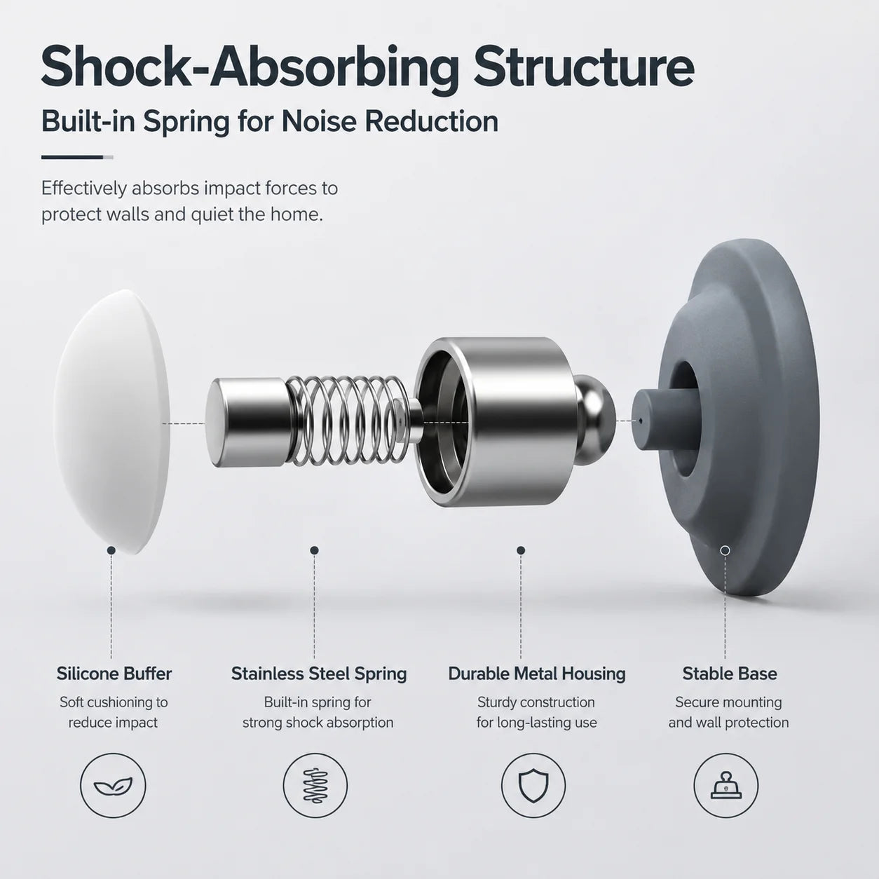 Silicone Anti-collision Door Stopper Strong Magnetic Silent No Punching Wall Floor Compatible Door Holder Oasis Select