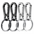 4Pcs Carabiner Clip Keychain Metal Carabiner Shape Key Ring Keyring Key Holder Clips Hook Holder Organizer for Car Keys Finder f Oasis Select black 2 silver 2 4PCS