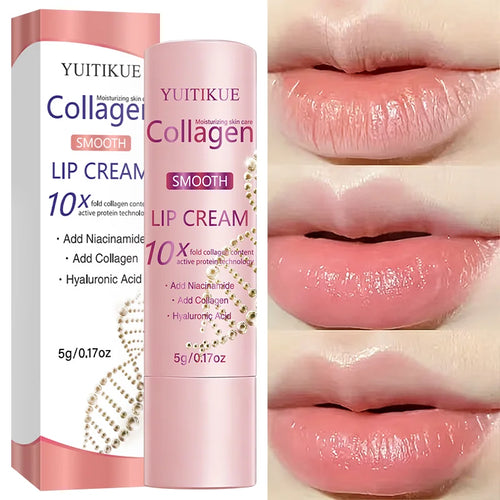 YUITIKUE 10X Collagen Lip Cream - Hyaluronic Acid & Niacinamide, Long-Lasting Hydration for Chapped Lips Oasis Select