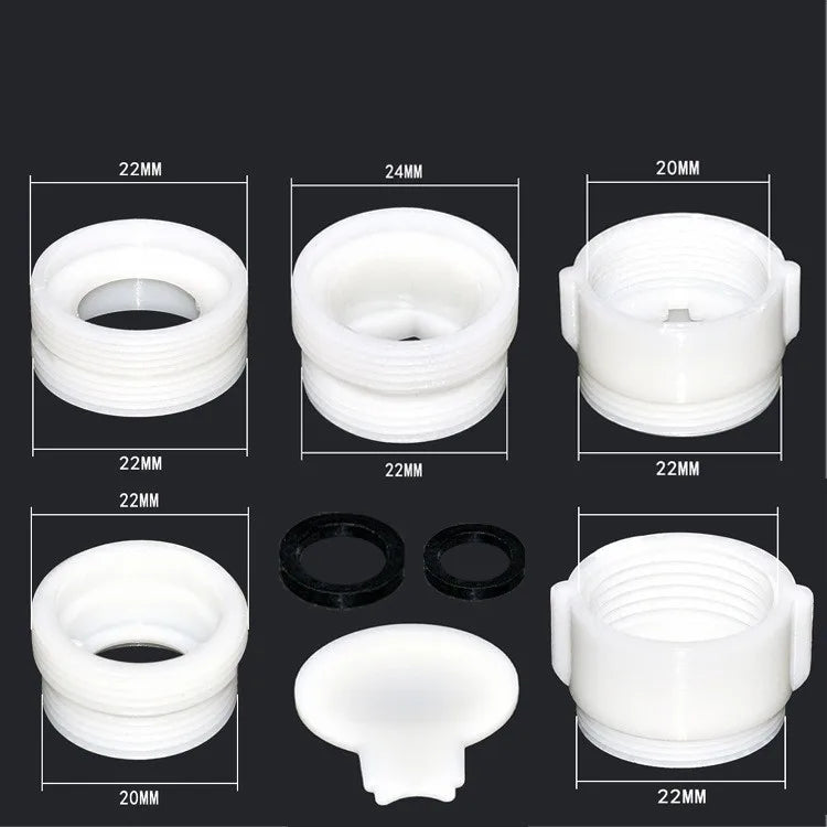Faucet Adapter ABS Thread Connector Water Tap Joints Water Purifier Bubbler Nozzle Converter for Bathroom Kitchen Accessories Oasis Select white