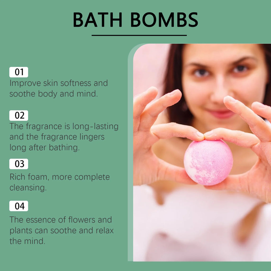 OceAura Colorful Bath Bombs – Rosemary Foot Spa Set 180g