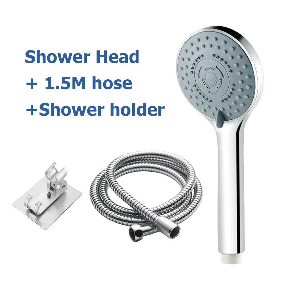 5-Mode Handheld Shower Head Set with Hose & Bracket
