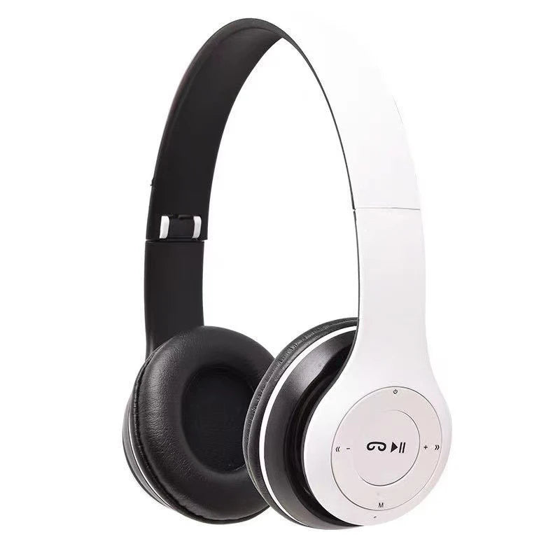 P47 Wireless bluetooth headphone With Mic Headsets Stereo Sound Earphones Sports Gaming Headphones Supports PC Smartphone Oasis Select White