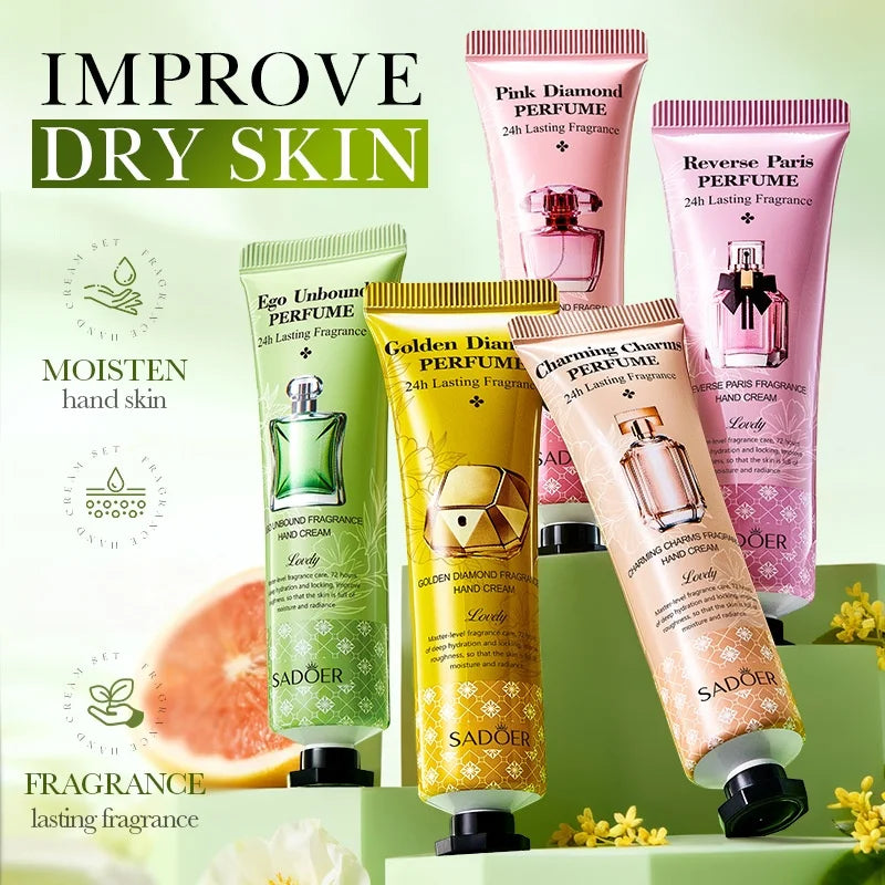SADOER 5-Piece Fragrance Hand Cream Gift Set – 5 x 30g Hand Cream Set Oasis Select