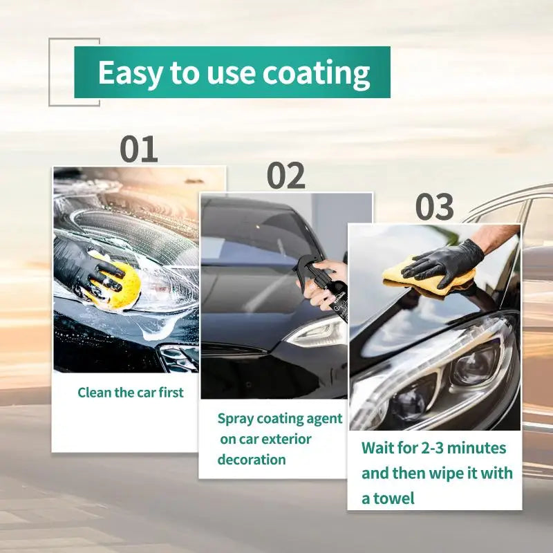 Automotive Ceramic Coating Film, Car Coating, Paint Cleaning, Protection, Polishing, Water Repellent Cleaning Oasis Select one size
