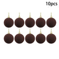 Velvet Christmas Ball Ornaments Red & White Xmas Tree Decor