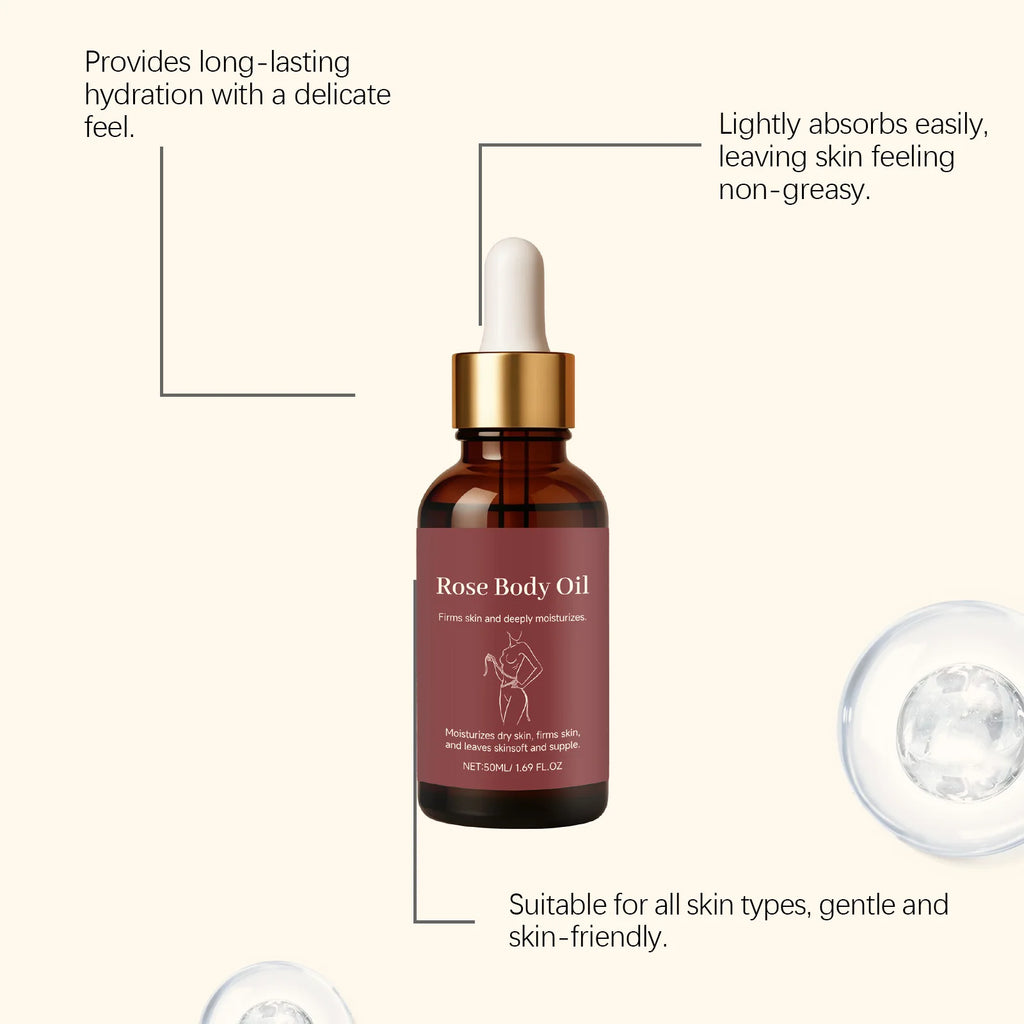 Rose Body Essential Oil Serum – Deep Moisture & Nourishment Body Oil Serum Oasis Select