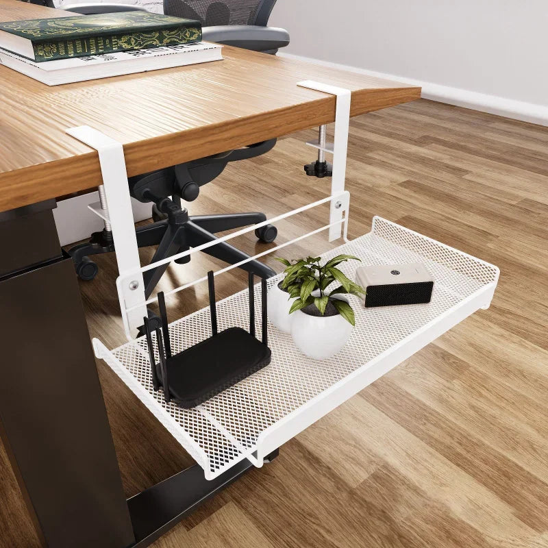 Under Desk Cable Management Tray No Drill Steel Desk Cable Organizers Wire Management Tray Cable Management Rack Storage Shelf Oasis Select