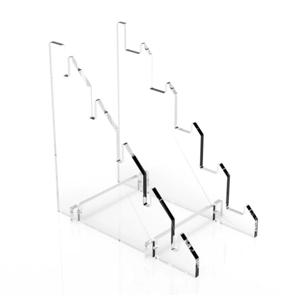 5-Slot Knives Display Stand For Camping Acrylic Transparent Knives Tool Storage Rack Stair Style Display Stand Holder For Campe Oasis Select