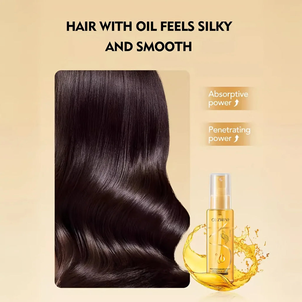 Fragrance Hair Care Essential Oil Spray, Fragrance Hair Conditioner, Smooth Hair Care Essential Oil to Prevent Frizz, Moisturizing and Nourishing, Long-Lasting Fragrance Hair Care Essential Oil Spray 100Ml/Bottle-1 Bottle Oasis Select