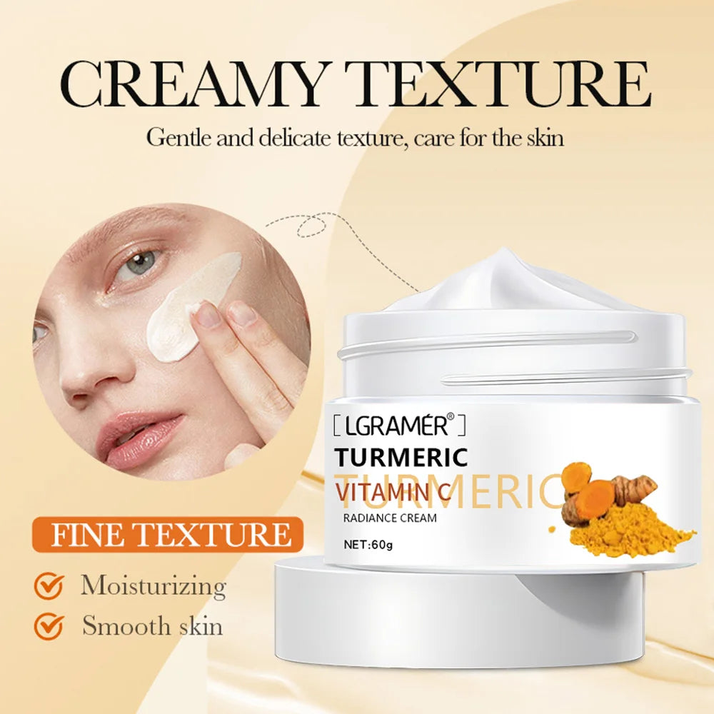 Turmeric Face Cream for Face Body Natural Turmeric Skin Brightening Lotion Vitamin E Cream with Hyaluronic Acid and Collagen Oasis Select
