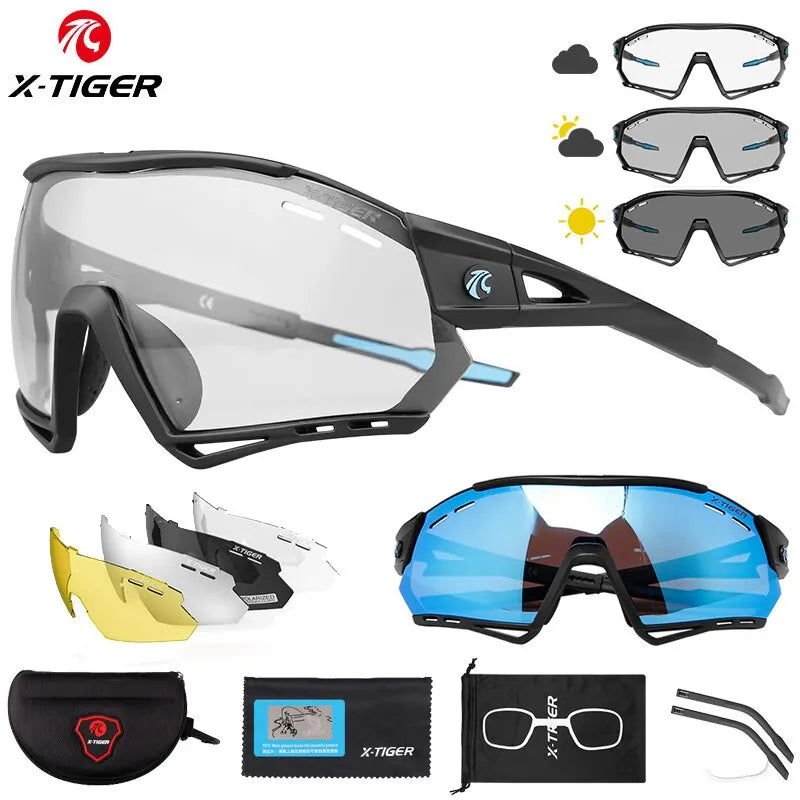X-TIGER Photochromic Sports Sunglasses Bike Cycling Glasses Polarized UV400 Riding Driving Baseball Running Fishing Eyewear Oasis Select Colors 04