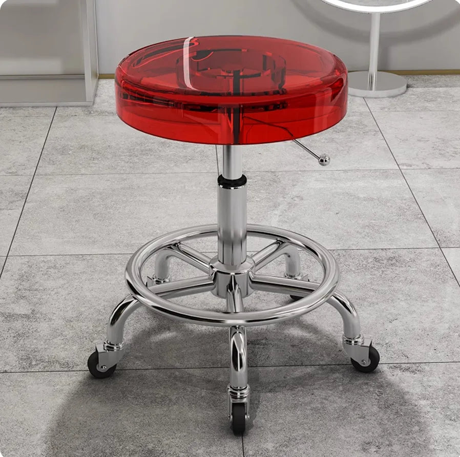Stainless steel beauty stool pulley stool lifting large work stool hair and nail stool hair cutting chair swivel chair Oasis Select 2