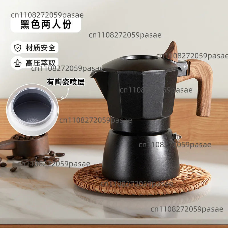 Stainless Steel Double-Valve Moka Pot | Italian Stovetop Coffee Maker