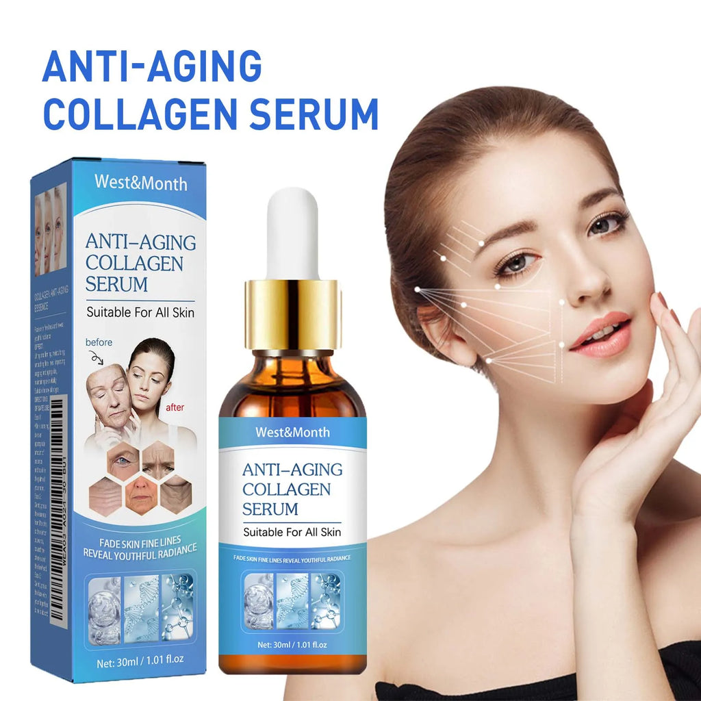 Collagen Face Serum Tighten Lifting Lightening Fine Lines Wrinkle Nourishing Anti-aging Moisturizing Brighten Essence Skin Care Oasis Select